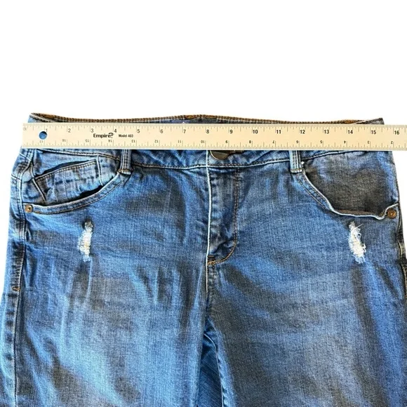 Democracy “flex”-ellent Straight Jeans Women’s Size 8 Frayed Hem - Picture 9 of 12